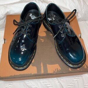 Dr. Martens Turquoise Leather Boots